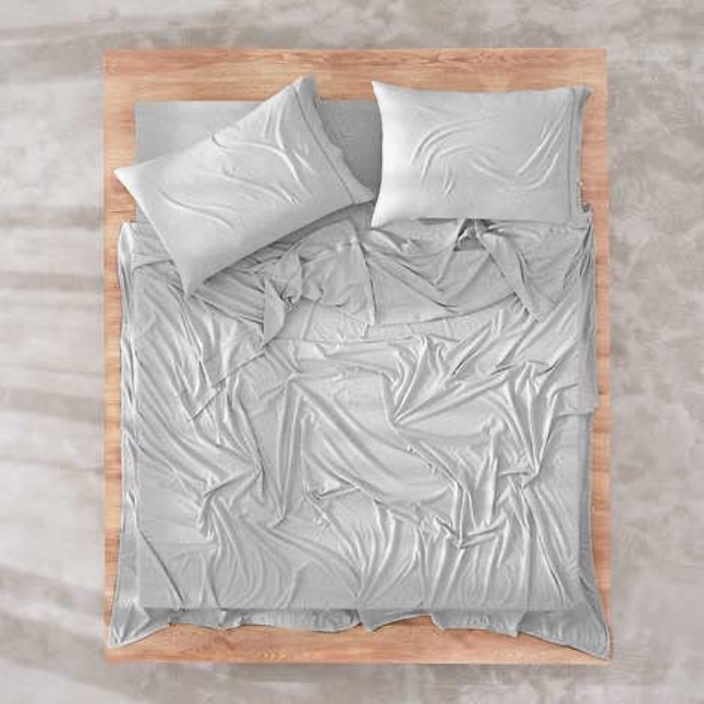 Calvin Klein Modern Cotton King Sheet Set 4 Pieces Cotton NWT GREY